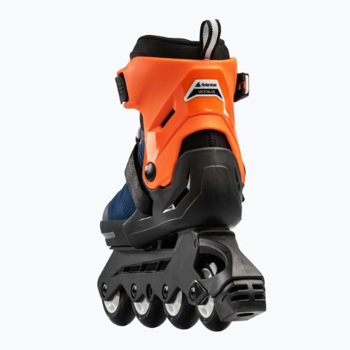 Rollerblade Microblade vaikiškos tamsiai mėlynos ir oranžinės spalvos pačiūžos 07221900 174