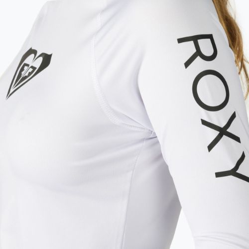 Moterų maudymosi marškinėliai ilgomis rankovėmis ROXY Whole Hearted bright white