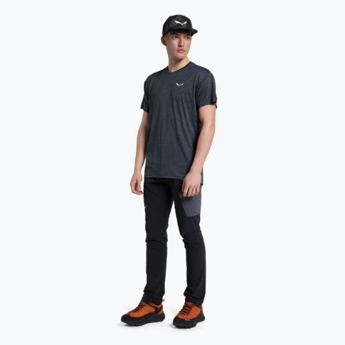 Vyriški Salewa Puez Melange Dry trekingo marškinėliai juodi 00-0000026537