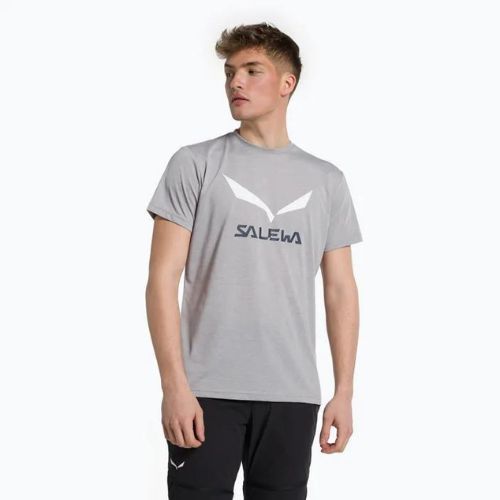 Vyriški Salewa Solidlogo Dry pilki trekingo marškinėliai 00-0000027018