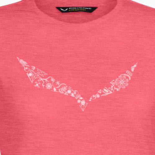 Moteriški trekingo marškinėliai Salewa Solid Dry pink 00-0000027019