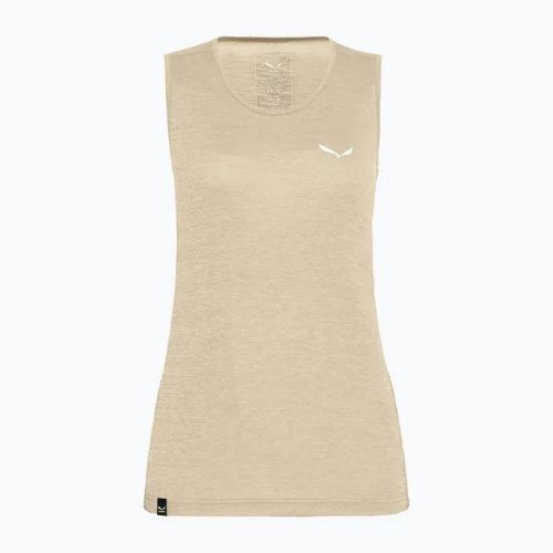 Moteriški trekingo marškinėliai Salewa Puez Graphic Dry Tank beige 00-0000027482