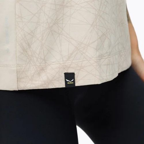 Salewa Lavaredo Hemp Print moteriški trekingo marškinėliai beige 00-0000028023