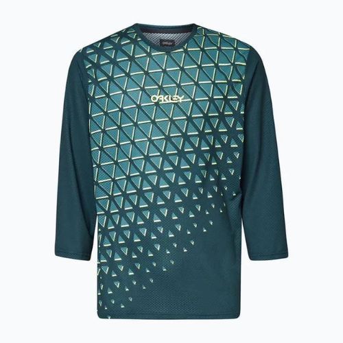 Vyriški dviratininko marškinėliai Oakley Flow 3/4, žali FOA403122
