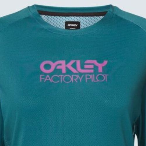 Oakley WMNS Factory Pilot LS moteriški dviratininkų marškinėliai žalia FOA500224