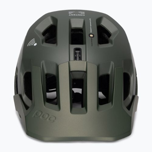 POC Kortal Race MIPS dviratininko šalmas epidote green/urano juoda metallic/matt