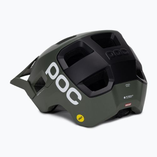 POC Kortal Race MIPS dviratininko šalmas epidote green/urano juoda metallic/matt