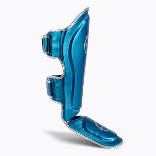 Aštuonkampės blauzdų apsaugos mėlynos spalvos