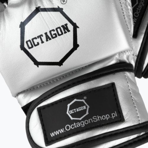 Octagon MMA graplingo pirštinės sidabrinės