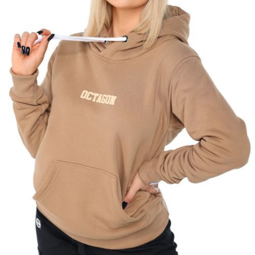 Moteriškas džemperis su gobtuvu Octagon Little brown