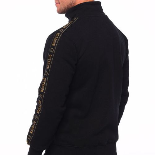 Vyriškas džemperis Octagon Zip Stripe juodas