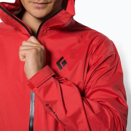 Vyriška striukė nuo lietaus Black Diamond Stormline Stretch carmine