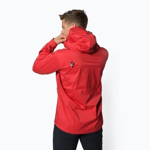 Vyriška striukė nuo lietaus Black Diamond Stormline Stretch carmine