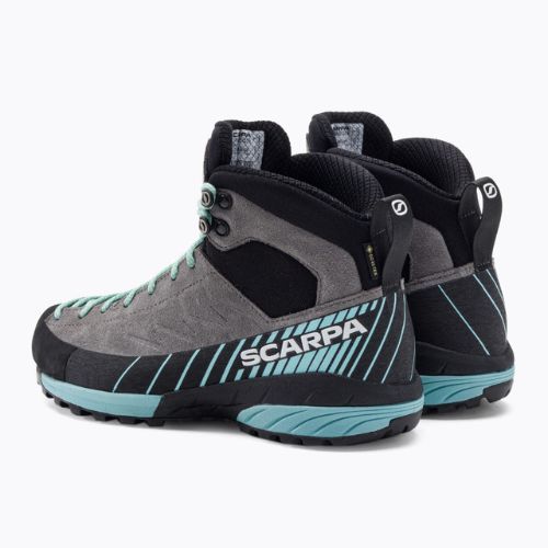 Moteriški priėjimo prie trasų batai SCARPA Mescalito Mid GTX midgray/aqua
