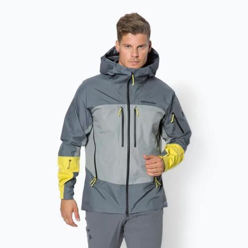 Vyriška Peak Performance Vislight PRO pilka striukė nuo lietaus G77197040