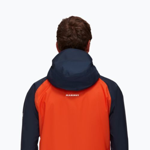 Mammut Kento Light HS vyriška hardshell striukė oranžinė ir tamsiai mėlyna