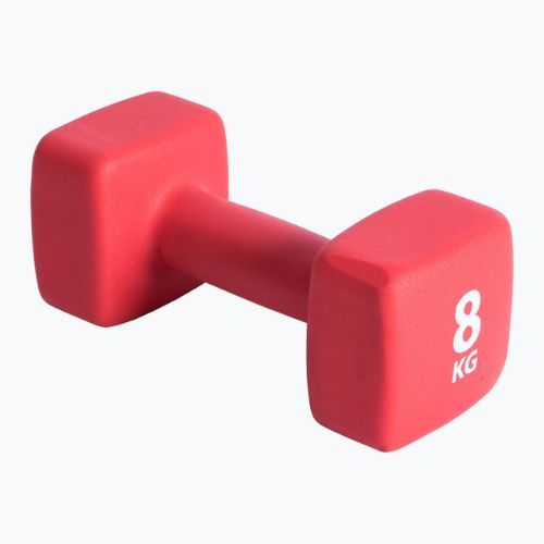 Neopreninis 8 kg hantelis Pure2Improve raudonas P2I201450