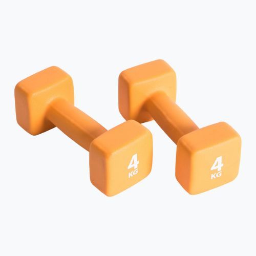 Neopreniniai hanteliai 4 kg Pure2Improve oranžinės spalvos P2I201420
