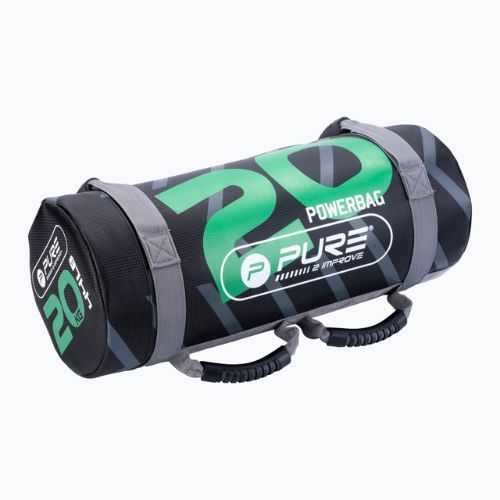 Pure2Improve 20 kg Power Bag juodai žalias P2I202250 treniruočių krepšys