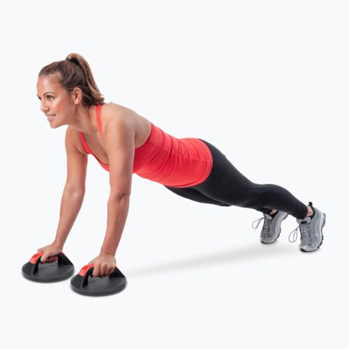Pure2Improve Push-up Pro rinkinys raudonos/juodos spalvos stūmimo rankenos P2I202160