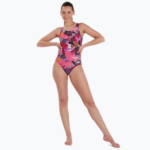 Speedo moteriškas vientisas maudymosi kostiumėlis Allover U-Back rožinės spalvos 68-07336G738