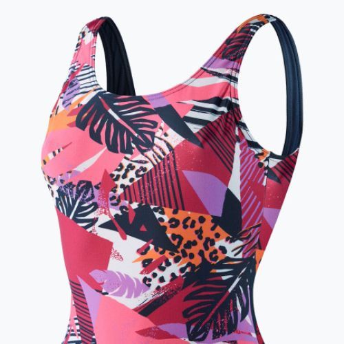 Speedo moteriškas vientisas maudymosi kostiumėlis Allover U-Back rožinės spalvos 68-07336G738