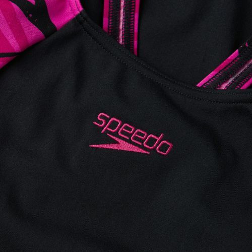 Speedo Hyperboom Splice Muscleback moteriškas vientisas maudymosi kostiumėlis juodas 68-13470G720