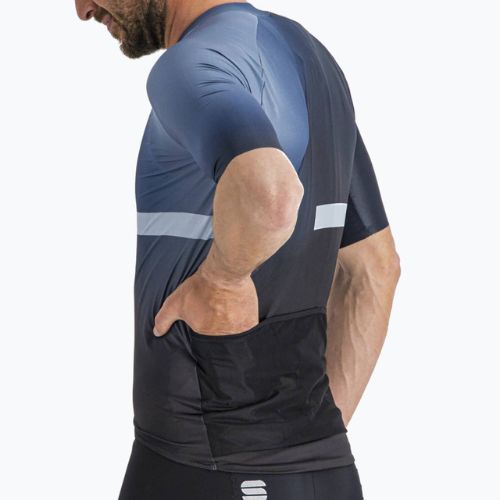 Vyriški Sportful Bomber dviratininkų marškinėliai tamsiai mėlyni 1122029.002