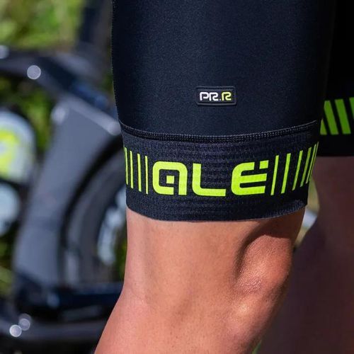 Vyriški Alé Pantalone C/B Strada dviračių šortai juodi/juodai geltoni