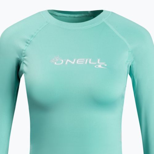 Moteriški plaukimo marškinėliai ilgomis rankovėmis O'Neill Basic Skins Rash Guard light/aqua