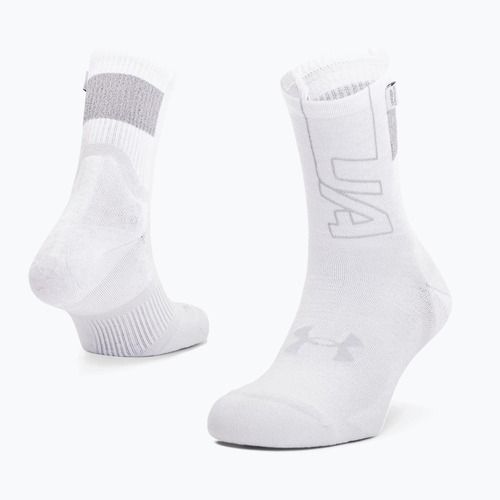 Under Armour ArmourDry Run Crew treniruočių kojinės baltos spalvos UAR-1361156100
