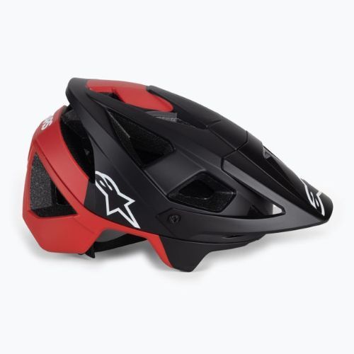 Dviračių šalmas Alpinestars Vector Pro Atom juodas/raudonas matinis