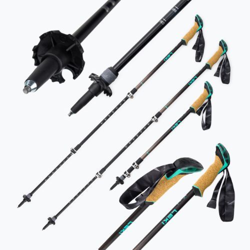 LEKI Cressida AS trekingo lazdos juodos spalvos 65221151