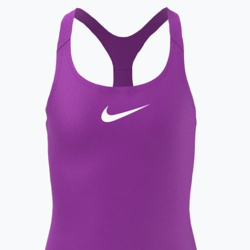 Nike Essential Racerback vientisas vaikiškas maudymosi kostiumėlis violetinės spalvos NESSB711-511