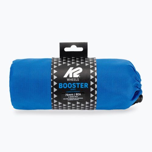 K2 Booster 76mm/80A ILQ 5 8 riedučių ratai juodi 30F3006/11