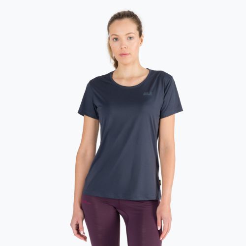 Jack Wolfskin moteriški trekingo marškinėliai Tech dark grey 1807121_1389