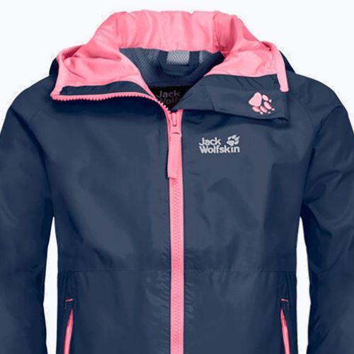 Jack Wolfskin Rainy Days vaikiška striukė nuo lietaus tamsiai mėlyna 1604815_1024