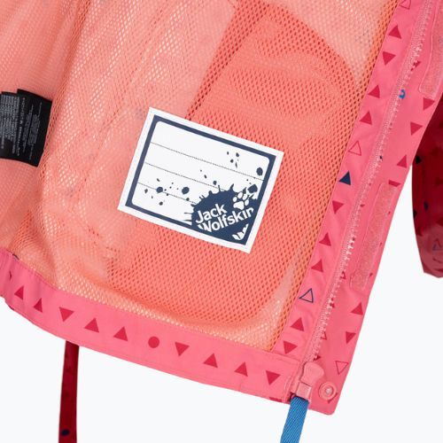 Jack Wolfskin vaikiška striukė nuo lietaus Tucan Dotted pink 1608891_7669