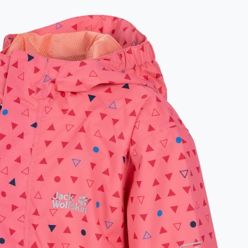 Jack Wolfskin vaikiška striukė nuo lietaus Tucan Dotted pink 1608891_7669