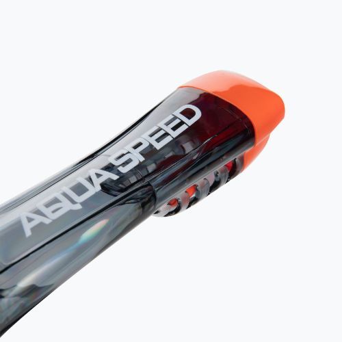 AQUA-SPEED Spectra 2.0 visą veidą dengianti kaukė nardymui su vamzdeliu juoda