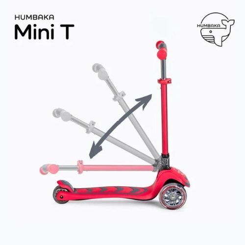HUMBAKA Mini T vaikiškas triratis paspirtukas HBK-S6T raudonos spalvos