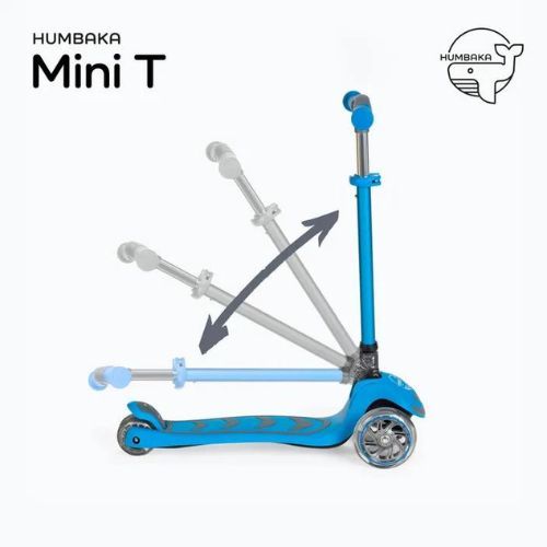 HUMBAKA Mini T vaikiškas triratis paspirtukas mėlynos spalvos HBK-S6T