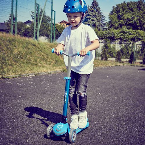 HUMBAKA Mini T vaikiškas triratis paspirtukas mėlynos spalvos HBK-S6T