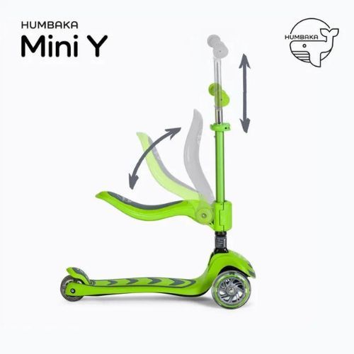 Vaikiškas triratis motoroleris HUMBAKA Mini Y žalias HBK-S6Y