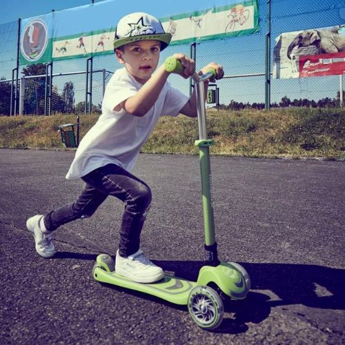 Vaikiškas triratis motoroleris HUMBAKA Mini Y žalias HBK-S6Y