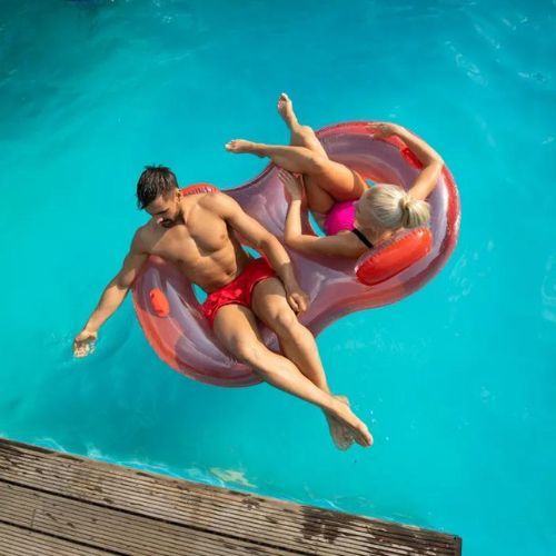 AQUASTIC 2 asmenų plaukimo ratas ASR-175R raudonas