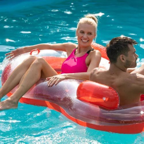 AQUASTIC 2 asmenų plaukimo ratas ASR-175R raudonas