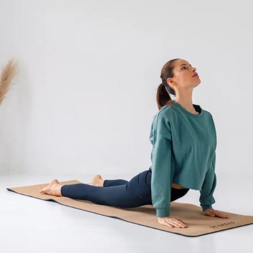 XTREXO Jogos kilimėlis TPE kamštiena 6 mm juoda YM-C01C