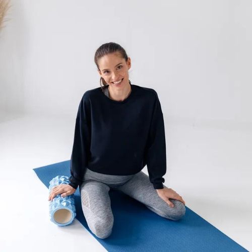 XTREXO EVA PVC masažinis volelis mėlynas MR-EV01N