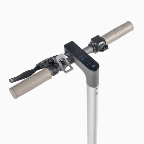 Motus Scooty 10 Lite 2022 sidabro ir juodos spalvos elektrinis paspirtukas